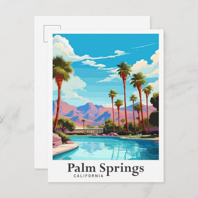 Palm Springs California Reisevorführung Postkarte (Vorne/Hinten)