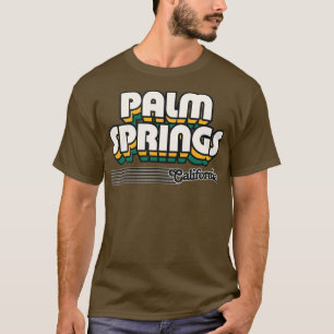 Palm Springs California Retro Streifen T-Shirt