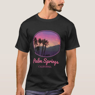Palm Springs California Retro Vintager Sonnenunter T-Shirt