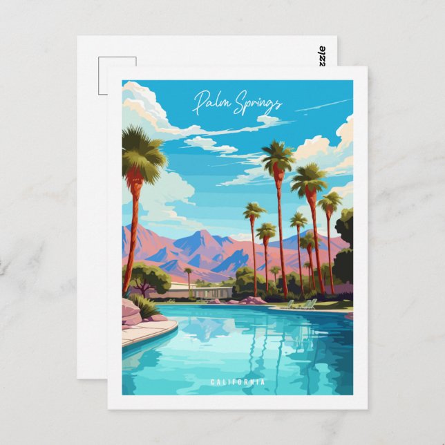 Palm Springs California USA Vintage Postkarte (Vorne/Hinten)