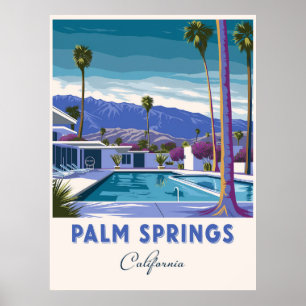 Palm Springs California Vintag Poster