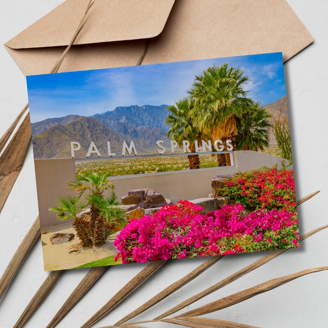 Palm Springs California Wedding Save the Date Ankündigungspostkarte (Palm Springs California Wedding Save the Date Postcard)