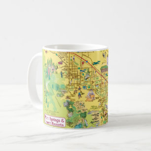 Palm Springs - Desert Resorts Karte Tasse