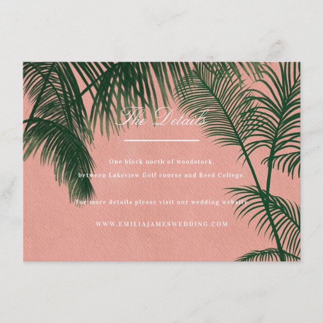 Palm Springs Directors Card Begleitkarte (Vorderseite)