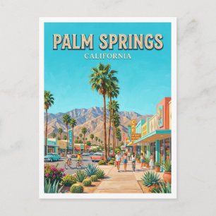 Palm Springs Downtown Desert Oasis Kalifornien Postkarte