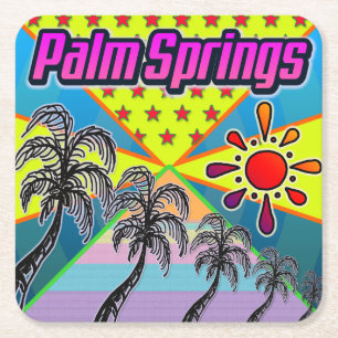 Palm Springs Freedom Coaster Rechteckiger Pappuntersetzer