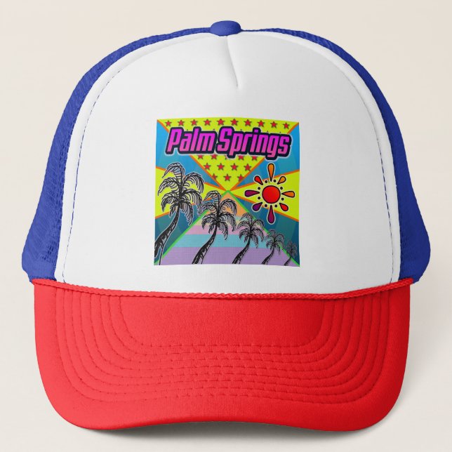 Palm Springs Freedom Hat Truckerkappe (Vorderseite)