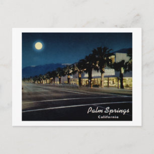 Palm Springs, Kalifornien, nächtlich Vintag Postkarte