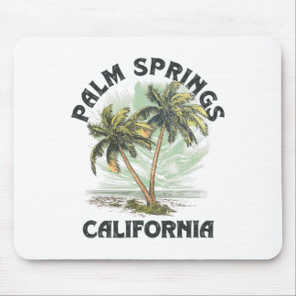 Palm Springs Kalifornien Palmen Vintage Strand für Mousepad