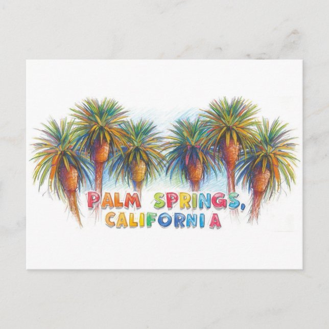 Palm Springs Kalifornien Postkarte (Vorderseite)
