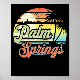 Palm Springs Kalifornien Strandurlaub Sonnenunterg Poster