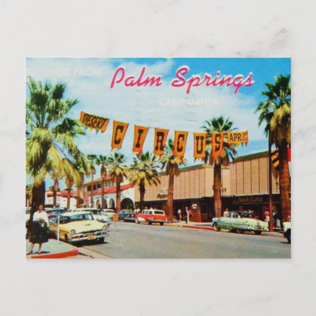 Palm Springs, Kalifornien - Vintag Postkarte (Vorderseite)