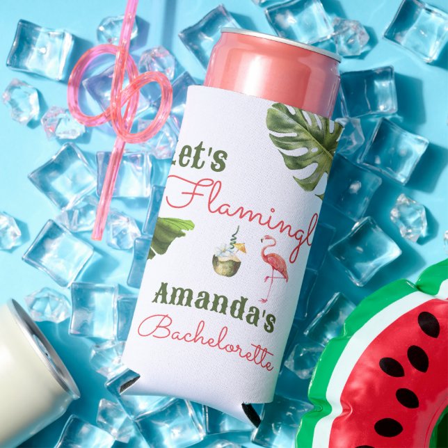 Palm Springs letzter Flamingle-Junggeselinnen-Absc Selters Dosenkühler (In Situ Sommer)