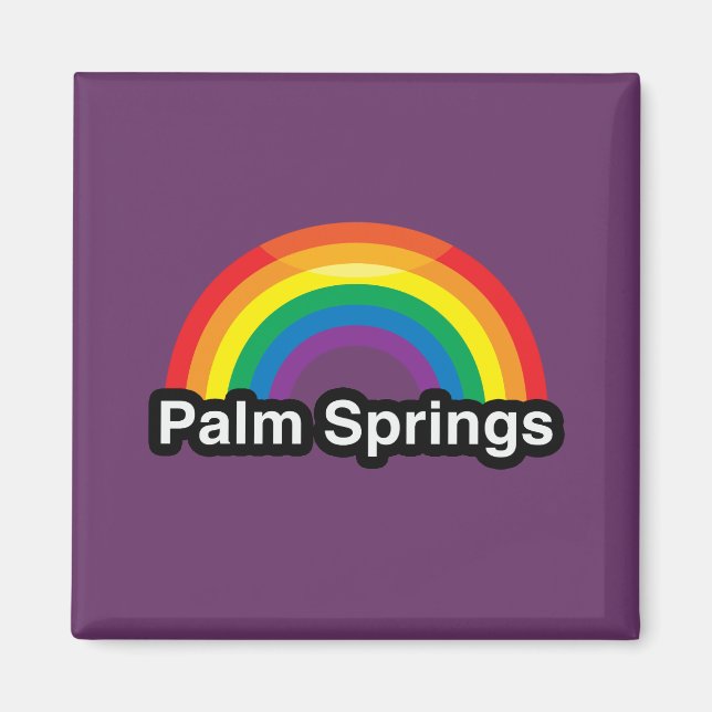 PALM SPRINGS LGBT PRIDE RAINBOW MAGNET (Vorne)