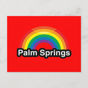 PALM SPRINGS LGBT PRIDE RAINBOW POSTKARTE