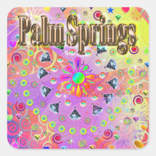 Palm Springs Lucky Golden Sticker