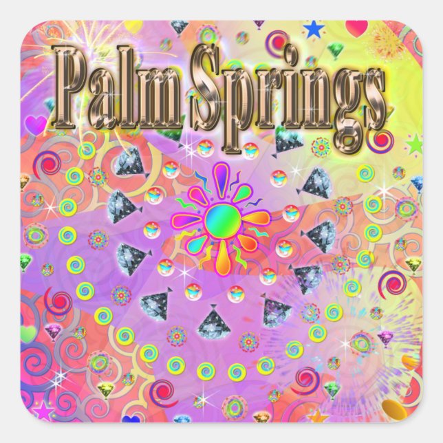 Palm Springs Lucky Golden Sticker (Vorderseite)