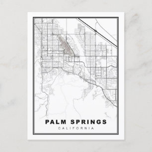 Palm Springs Map Feiertagspostkarte