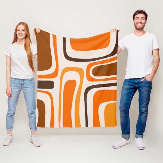 Palm Springs Mitte des Jahrhunderts Modernes Abstr Fleecedecke (Beispiel)