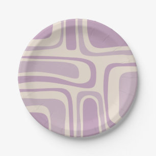 Palm Springs Mitte Jahrhundert Abstraktes Muster L Pappteller