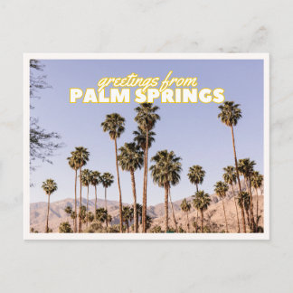 Palm Springs Palmen Retro Vintage Reise Postkarte