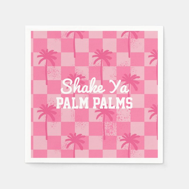 Palm Springs Party Shake Ya Palm Palm Napkins Serviette (Vorderseite)