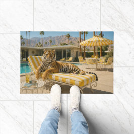 Palm Springs Pool Tiger Fußmatte