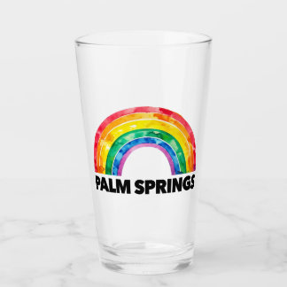 Palm Springs Pride Regenbogen Schrift LGBTQ Schwul Glas