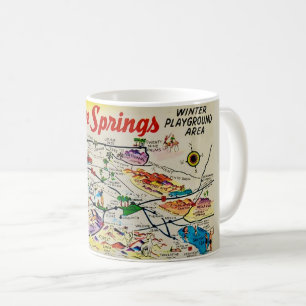 Palm Springs Retro-Karten-Tasse Kaffeetasse