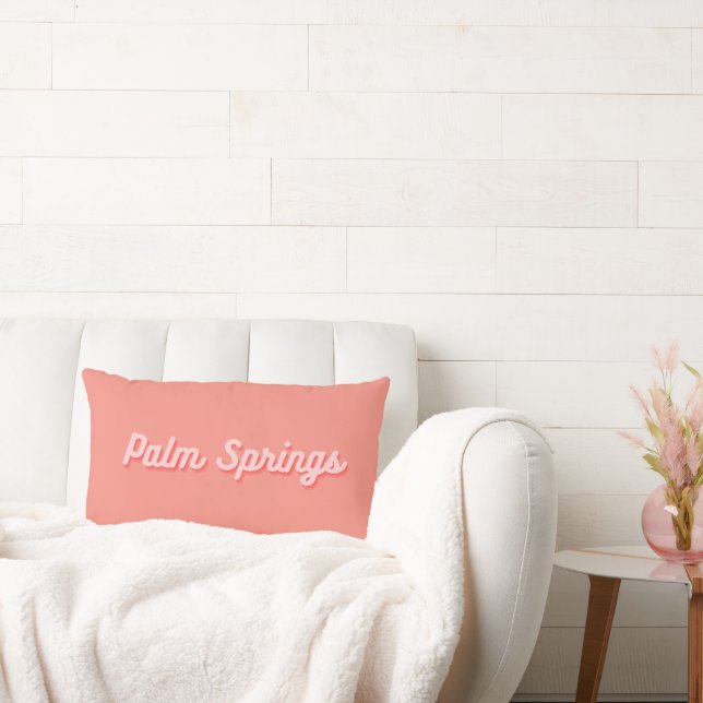 Palm Springs Retro Pink Throw Kissen (Liege)