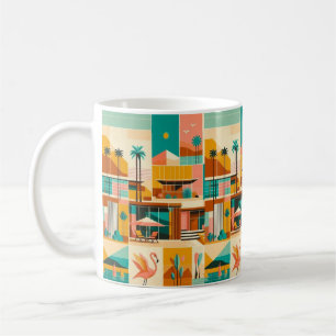 Palm Springs Retro Vibes Coffee Cup Kaffeetasse