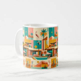 Palm Springs Retro Vibes Coffee Cup Kaffeetasse