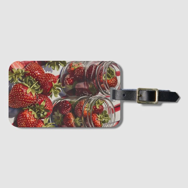 Palm Springs Rosa und Erdbeere | Retro-Wüste Gepäckanhänger (Vorderseite (Horizontal))