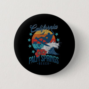 Palm Springs Strand Kalifornien Surfen Vintage Url Button