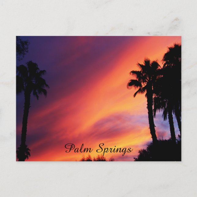Palm Springs Sunset Postkarte (Vorderseite)