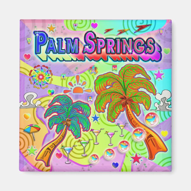 Palm Springs Vacacation Target Magnet (Vorne)