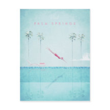Palm Springs Vintage Travel Poster - Art Postcard