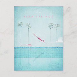 Palm Springs Vintage Travel Poster - Art Postcard Postkarte