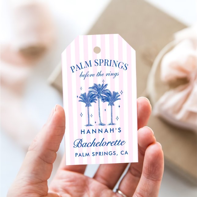 Palm Springs vor dem Rings Blue Bachelorette Geschenkanhänger (Von Creator hochgeladen)