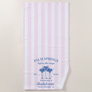 Palm Springs Vor Den Ringen Blau Junggesellinnenab Strandtuch