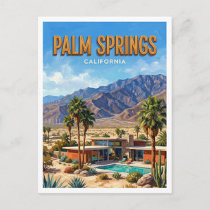 Palm Springs Windmühlenblick Kalifornien Postkarte