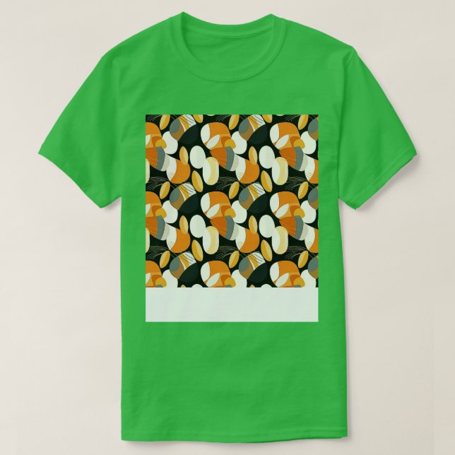 Palm Stones Seamless Pattern Beach Kiesel T-Shirt (Design vorne)