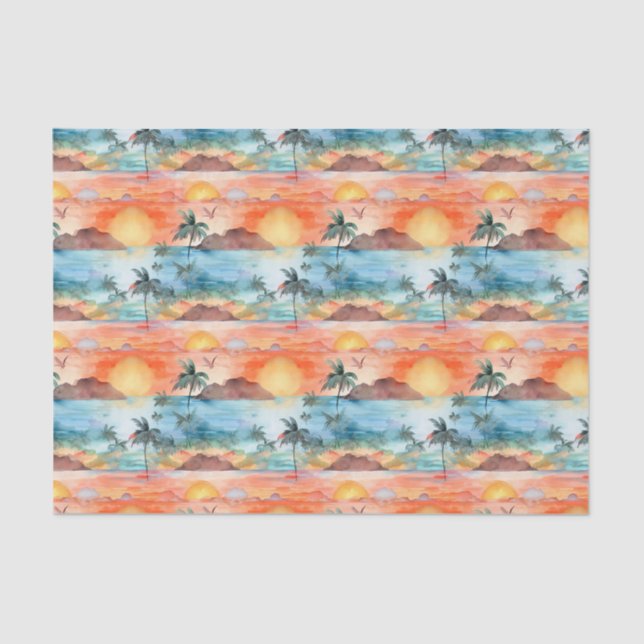 Palm Summer Tissue Paper Seidenpapier (Vorderseite)