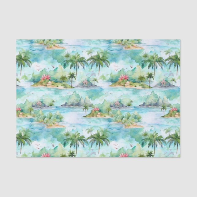 Palm Summer Tissue Paper Seidenpapier (Vorderseite)