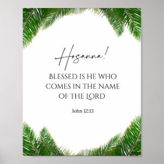 Palm Sunday Christlich Art | Hosanna John 12:13 Poster
