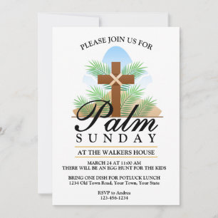 Palm Sunday Einladung