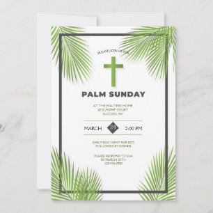 Palm Sunday Frame Einladung