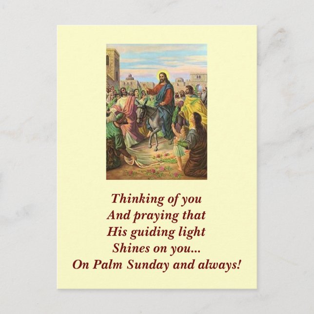 Palm Sunday Heiliger Wunsch Postkarte (Vorderseite)
