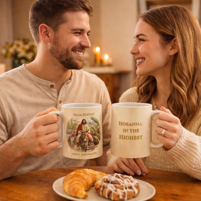 Palm Sunday Jesus Entry into Jerusalem Christian Kaffeetasse (Von Creator hochgeladen)