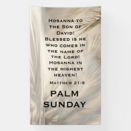 Palm Sunday Scripture with Soft Palm Shadows Banner